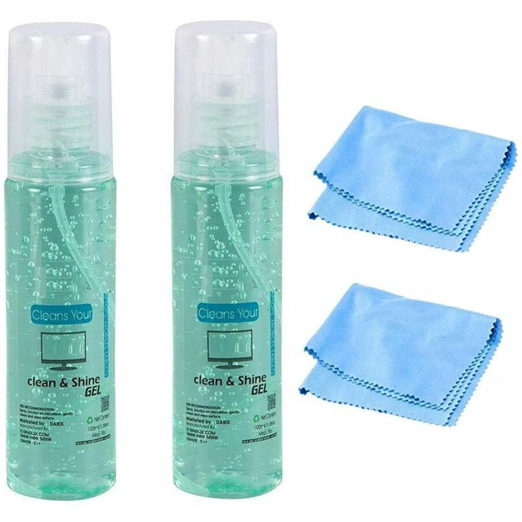 Screen Cleaning Gel with Microfiber Pack of 2