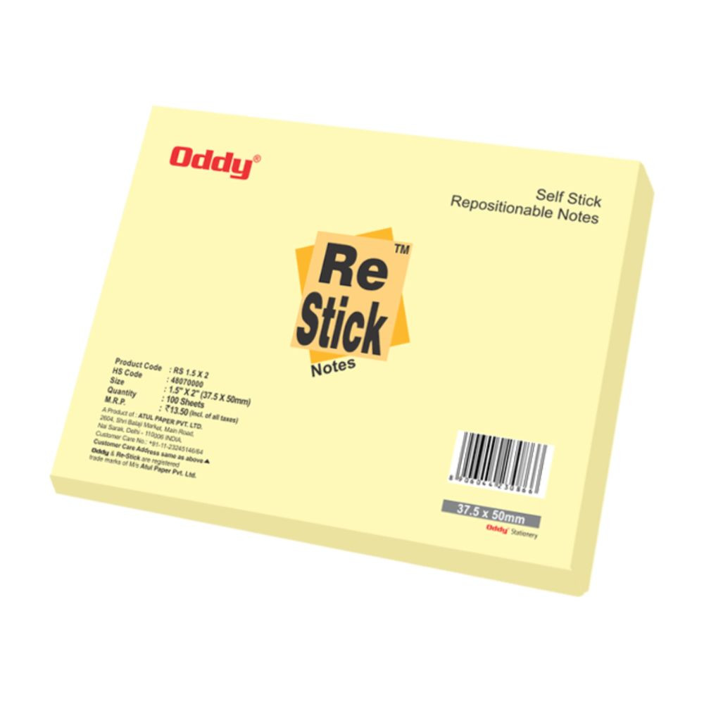 Sticky Notes-Yellow Pad - 100 Sheets - 152 Oddy