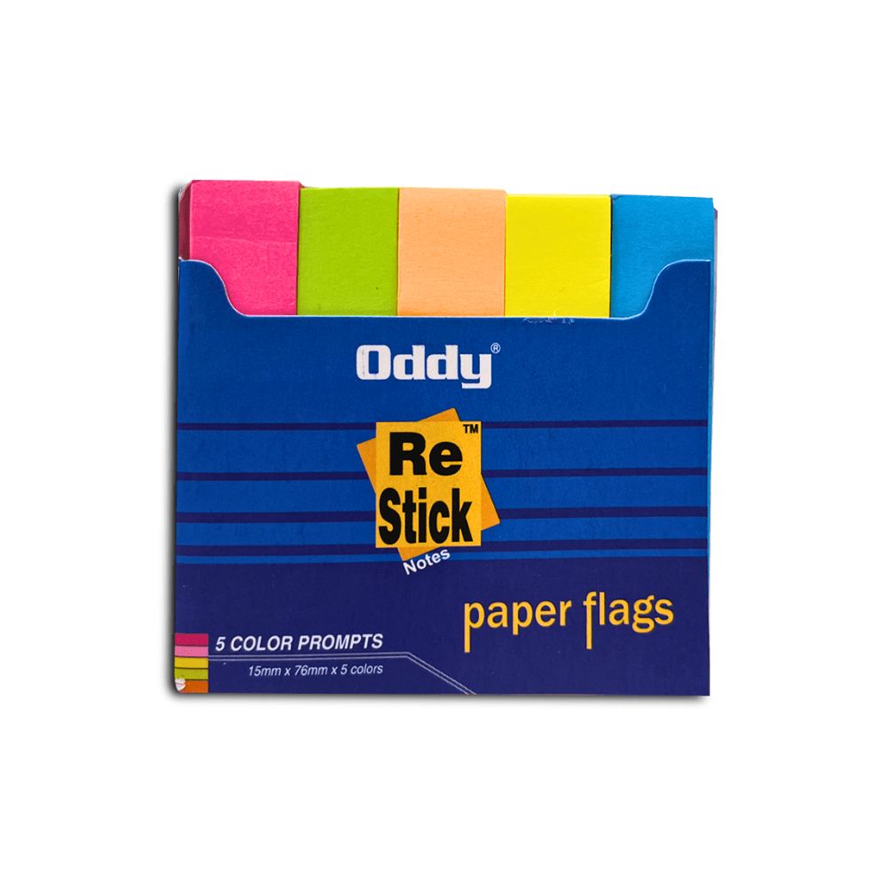 Sticky Notes-5 Colour Polyster flags - 125 Sheets Oddy