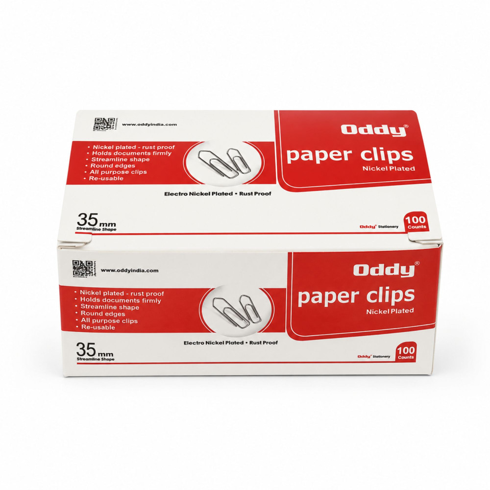 Image of Paper Clip Nickel Plated Oddy 35MM PC-35MM - 100 Pcs Box