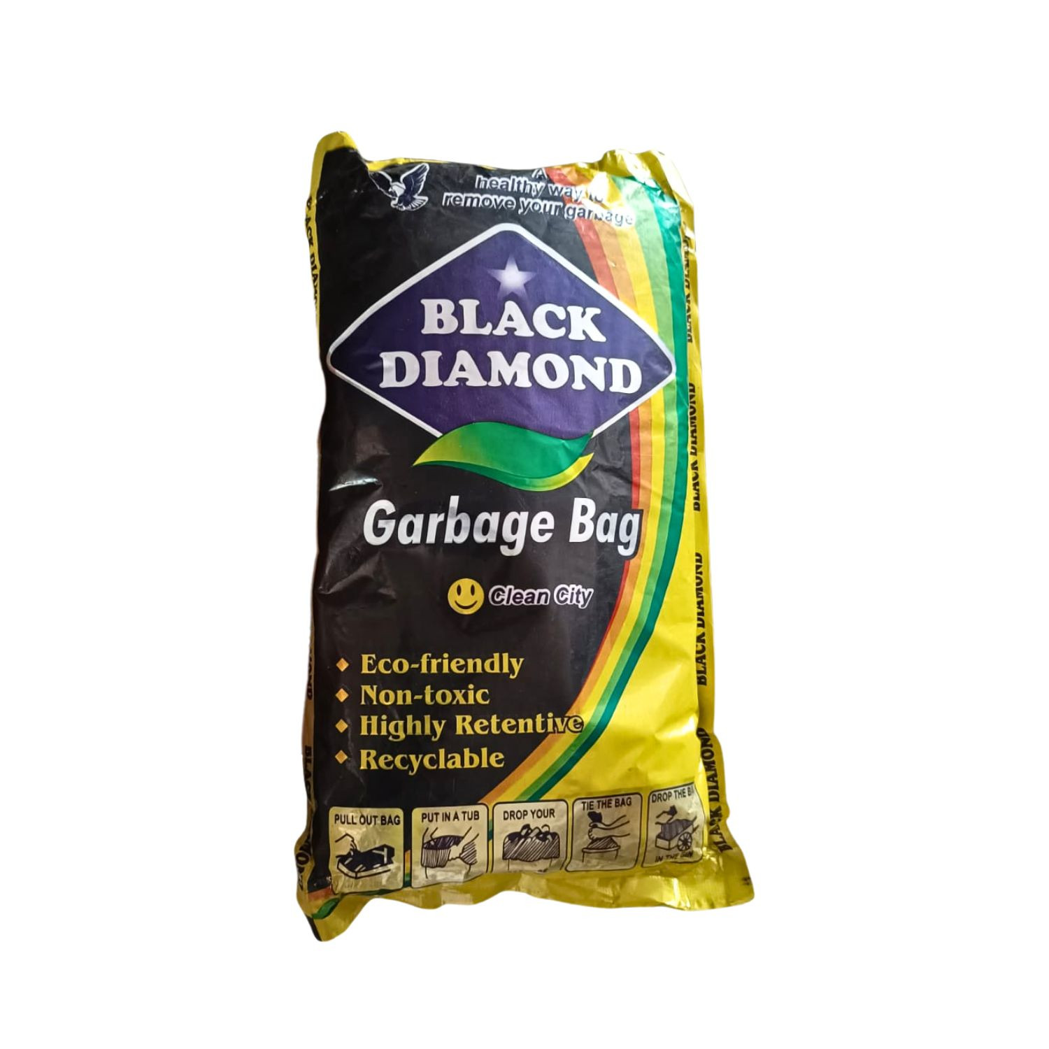 Garbage bag black diamond 20x24