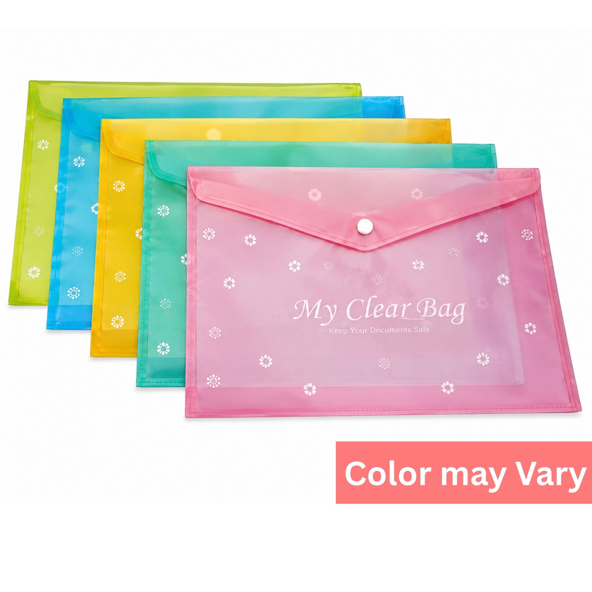 My Clear Bag Button Folder FS Size Megha Kiara MC -118