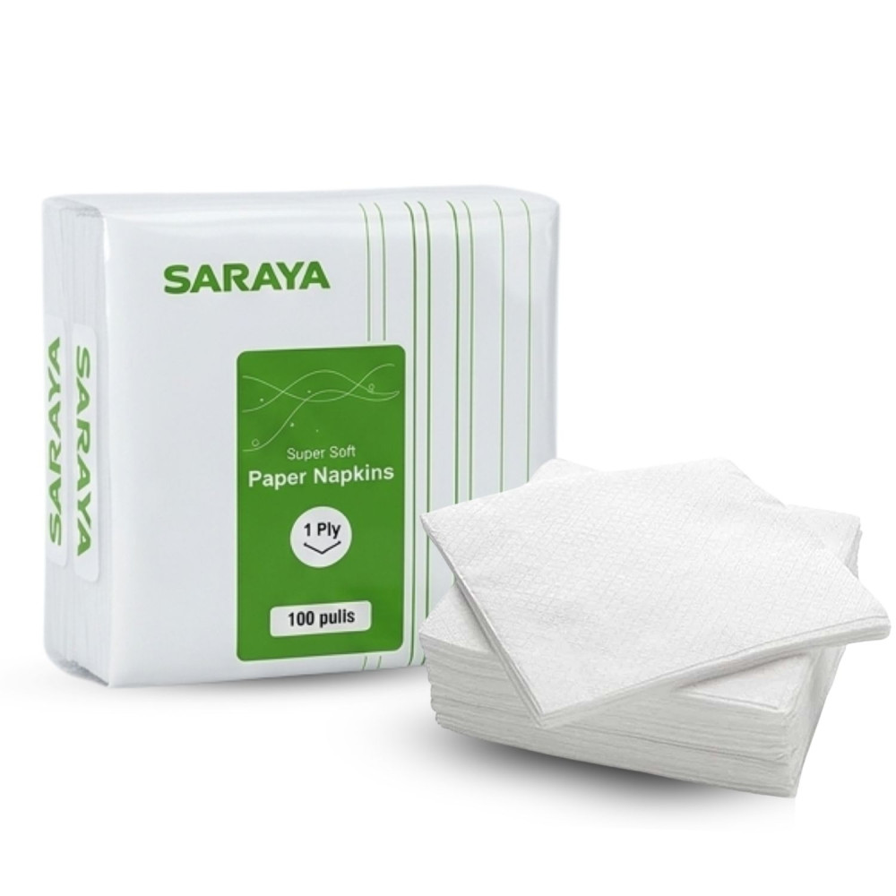 Image of Saraya Mystair 8104A Paper Napkin, 1 Ply, 100 Sheets, 30 cm x 30 cm