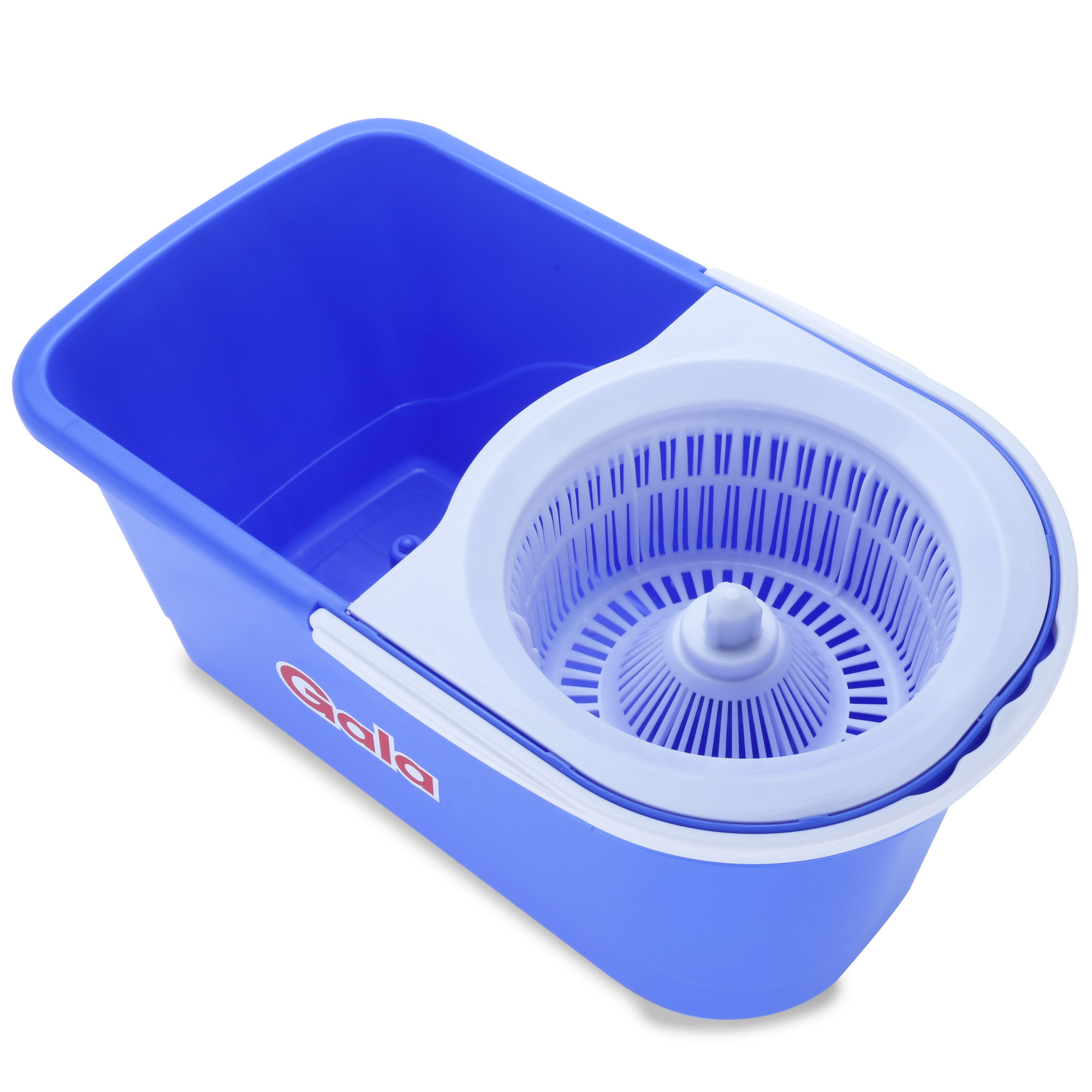 Gala Smart Spin Mop with Wring Bucket Plastic Blue Two Refills