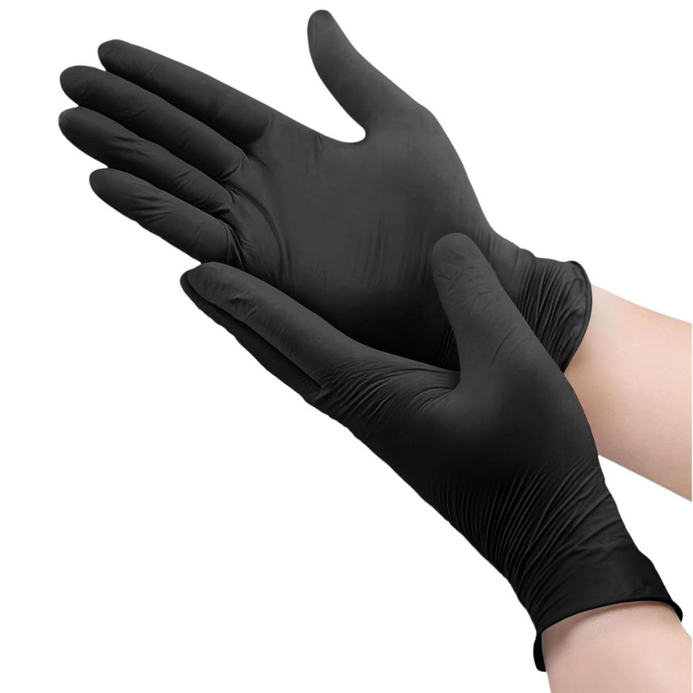 Image of Hand Gloves Surgical Nitrile Black
