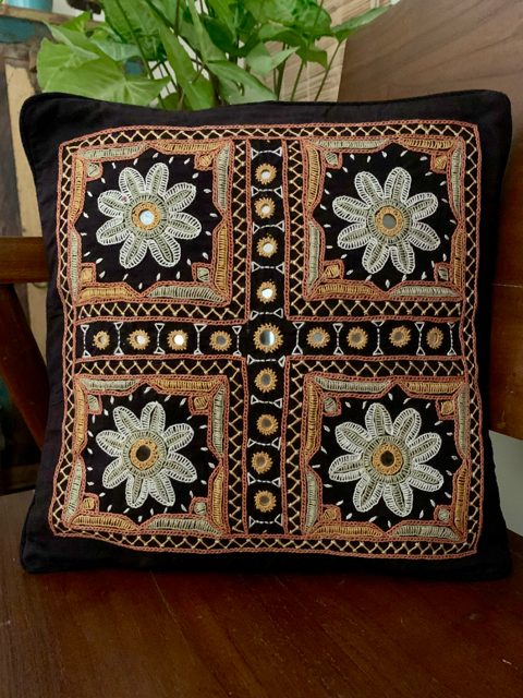 Paako embroidery cushion cover 12 x 12 inches