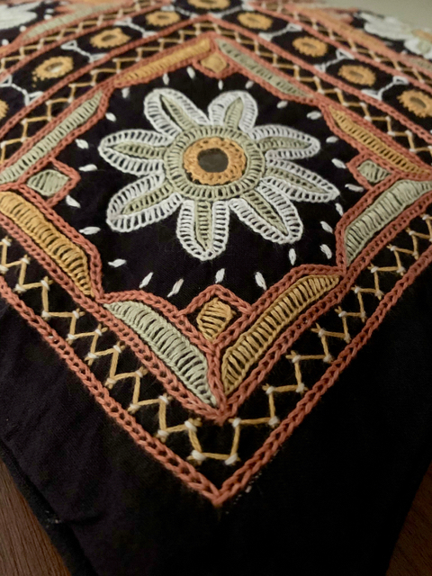 Paako embroidery cushion cover 12 x 12 inches