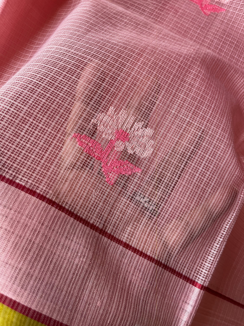 Kota Doria cotton-silk handloom saree no zari