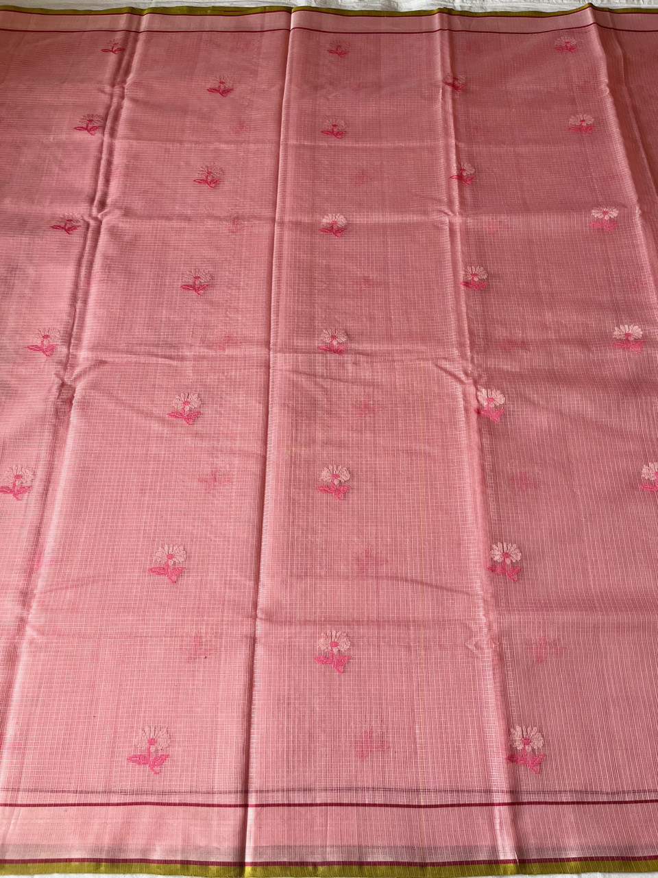 Kota Doria cotton-silk handloom saree no zari