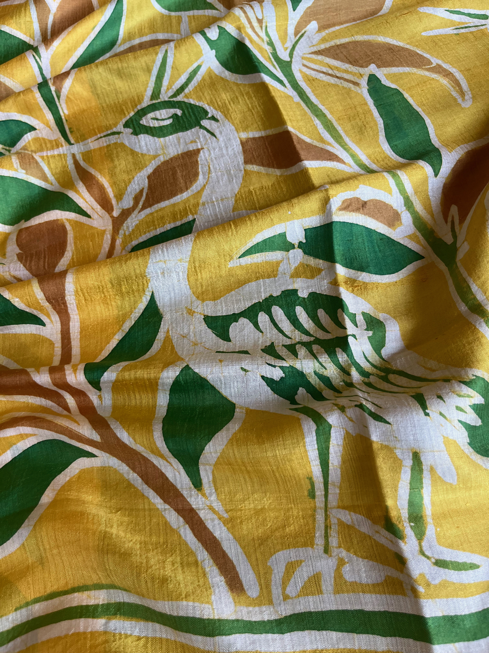 Batik hand painted silk saree