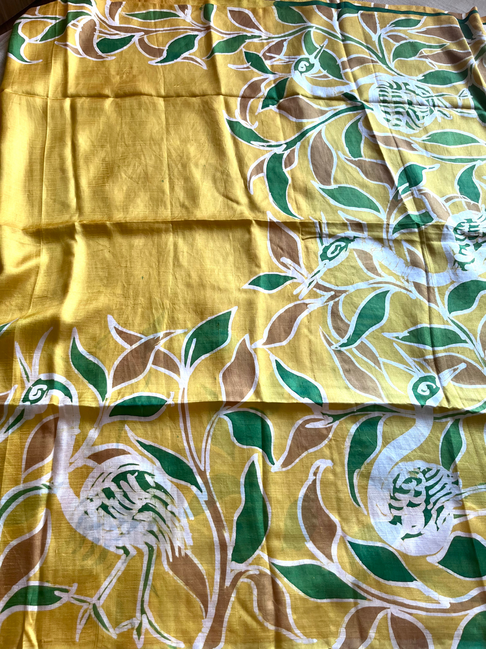 Batik hand painted silk saree