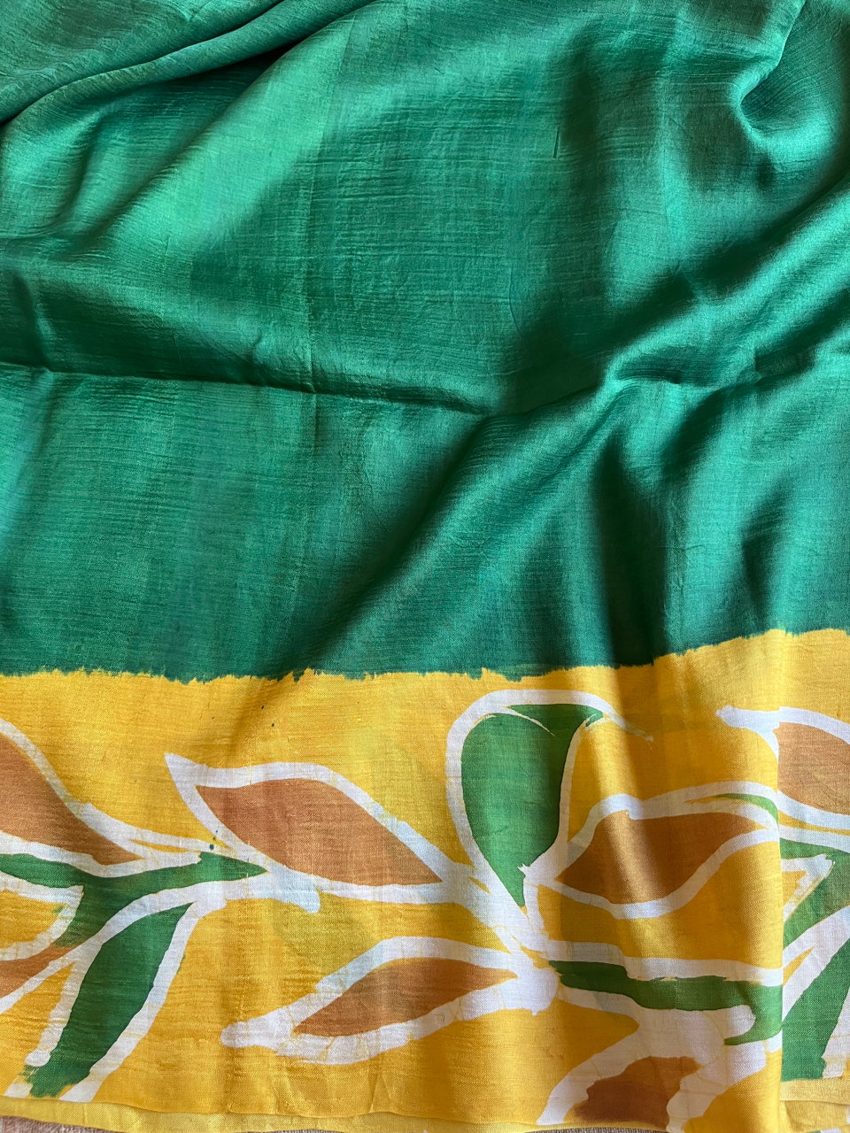 Batik hand painted silk saree