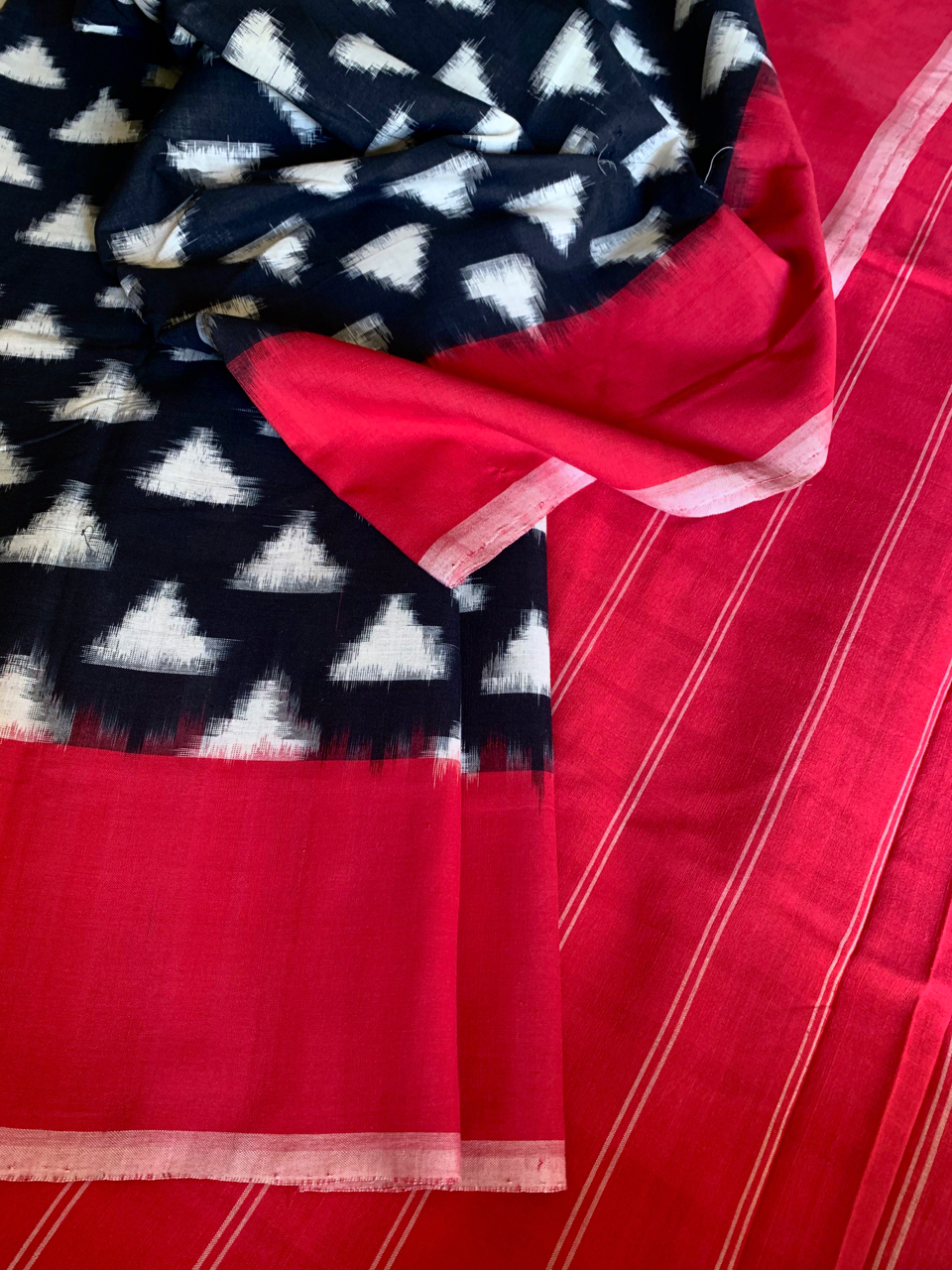 Pochampally double Ikat handloom cotton saree