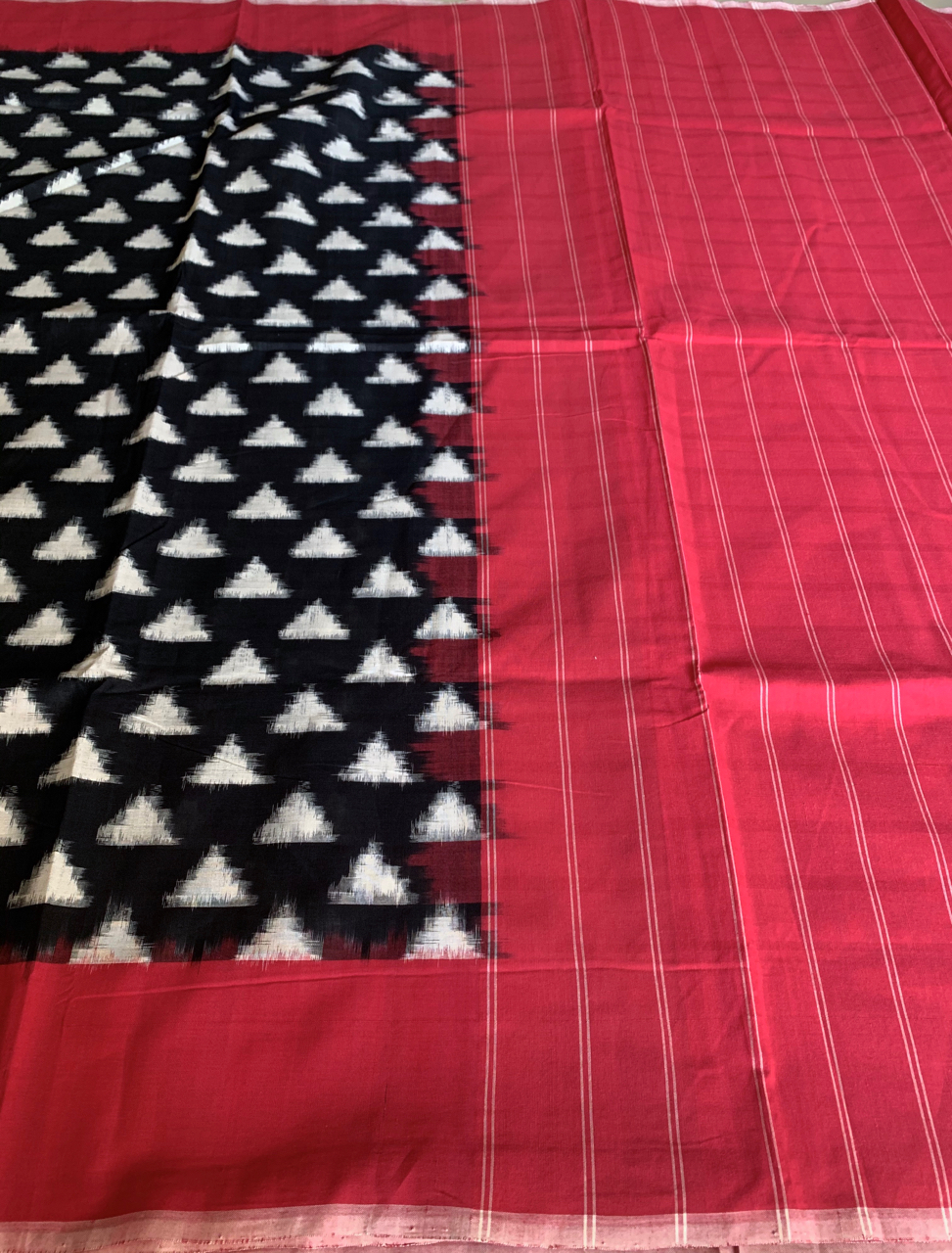 Pochampally double Ikat handloom cotton saree