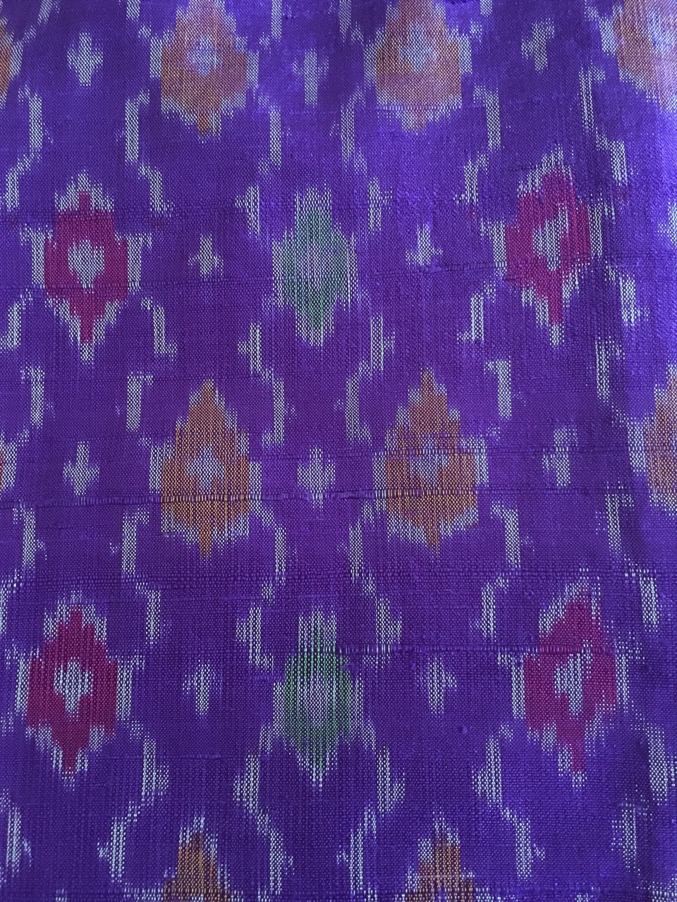 Kanchipuram silk handloom saree with Ikat blouse fabric