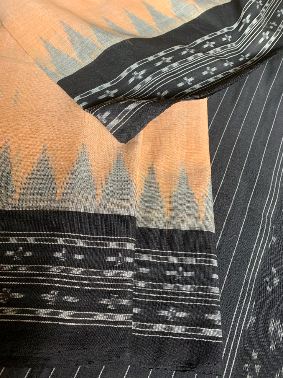 Pochampally single Ikat cotton handloom saree