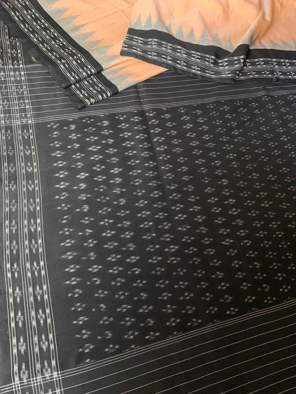 Pochampally single Ikat cotton handloom saree