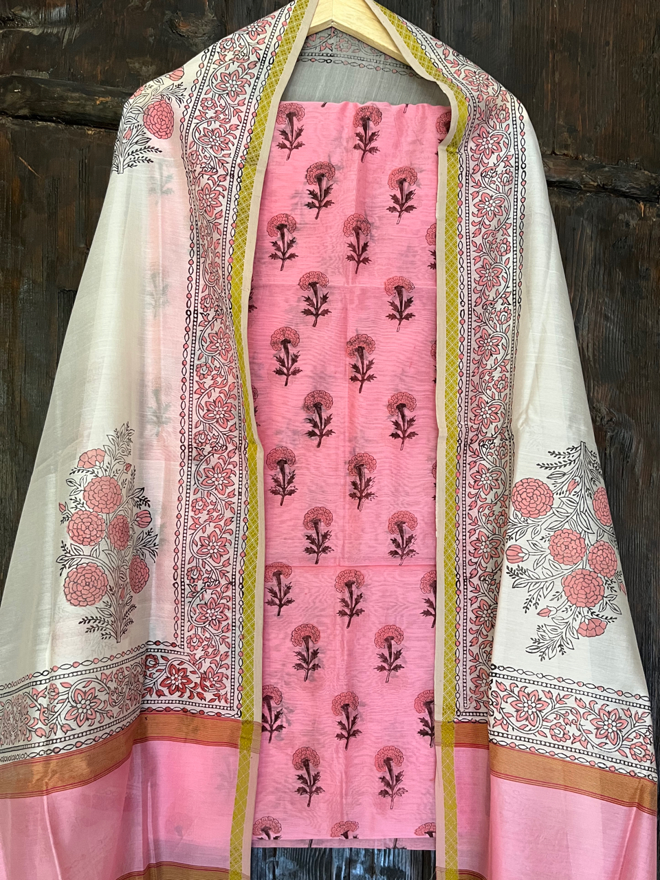 Maheshwari hand block printed set