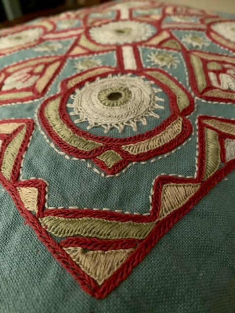 Paako embroidery cushion cover 12 x 12 inches