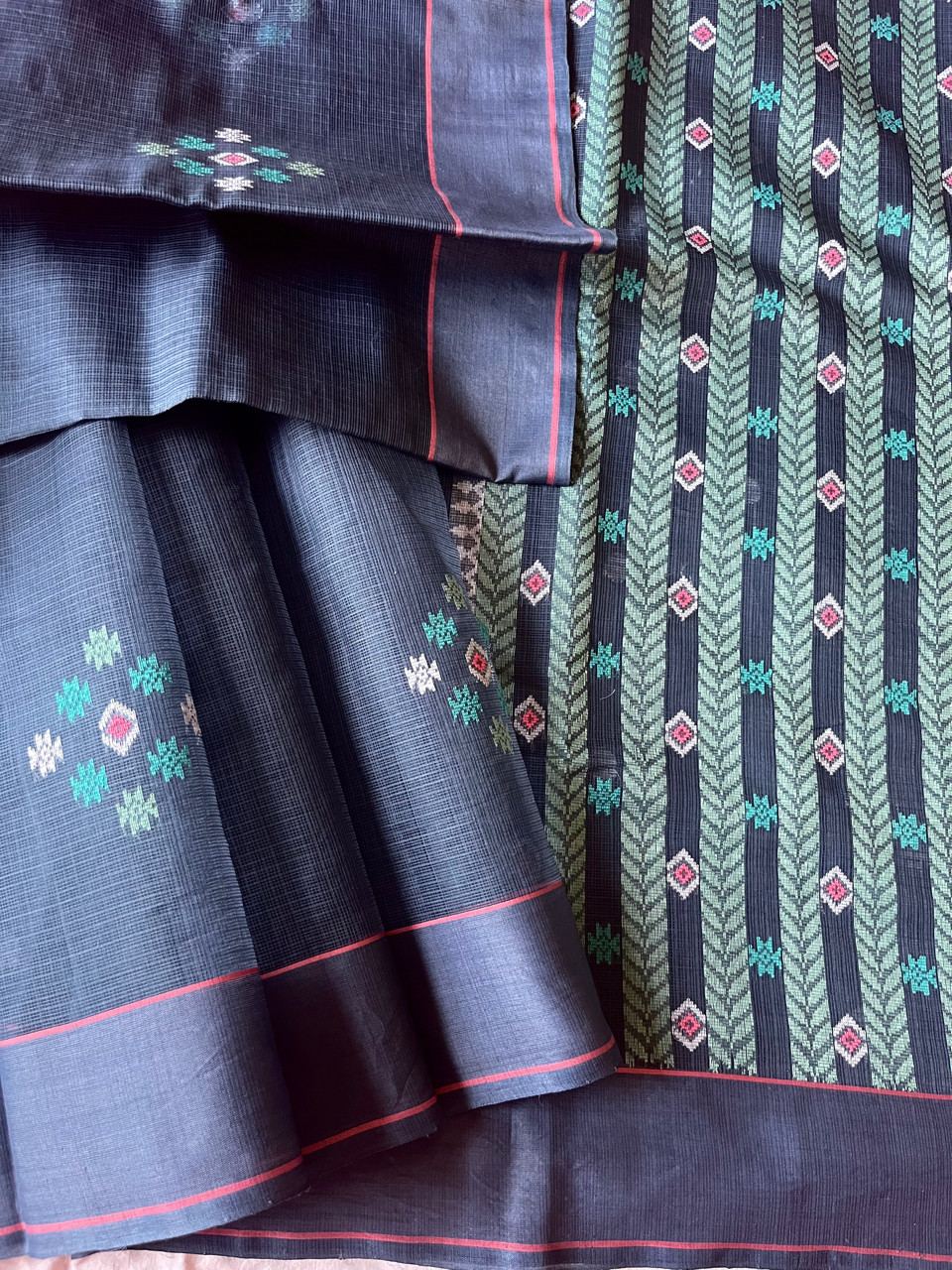 Kota Doria cotton-silk handloom saree no zari