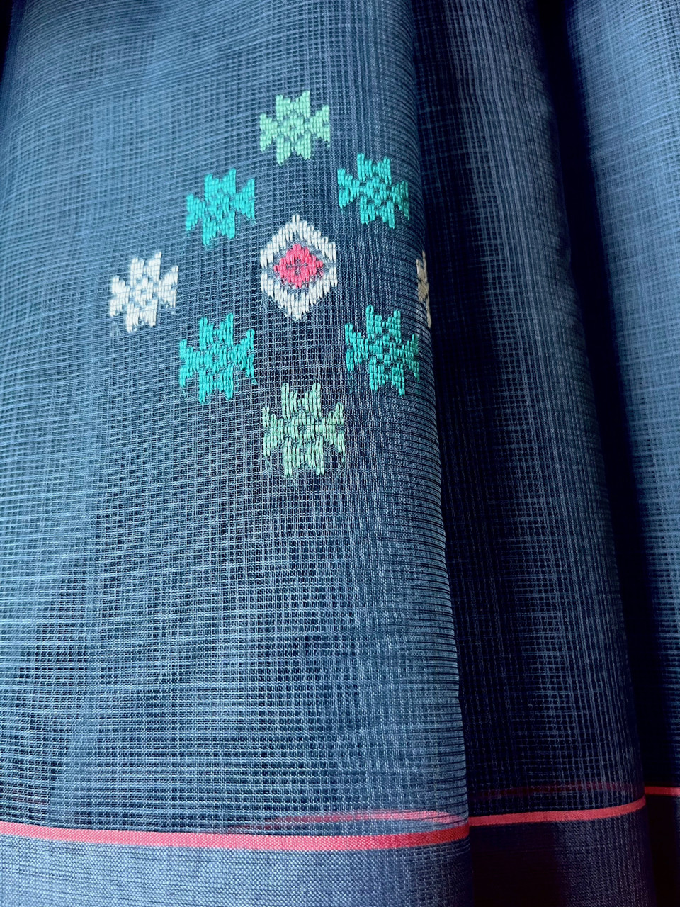 Kota Doria cotton-silk handloom saree no zari