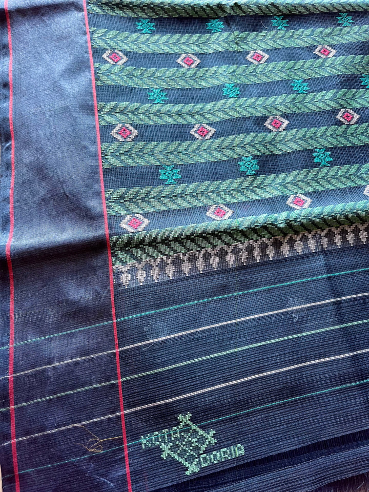 Kota Doria cotton-silk handloom saree no zari