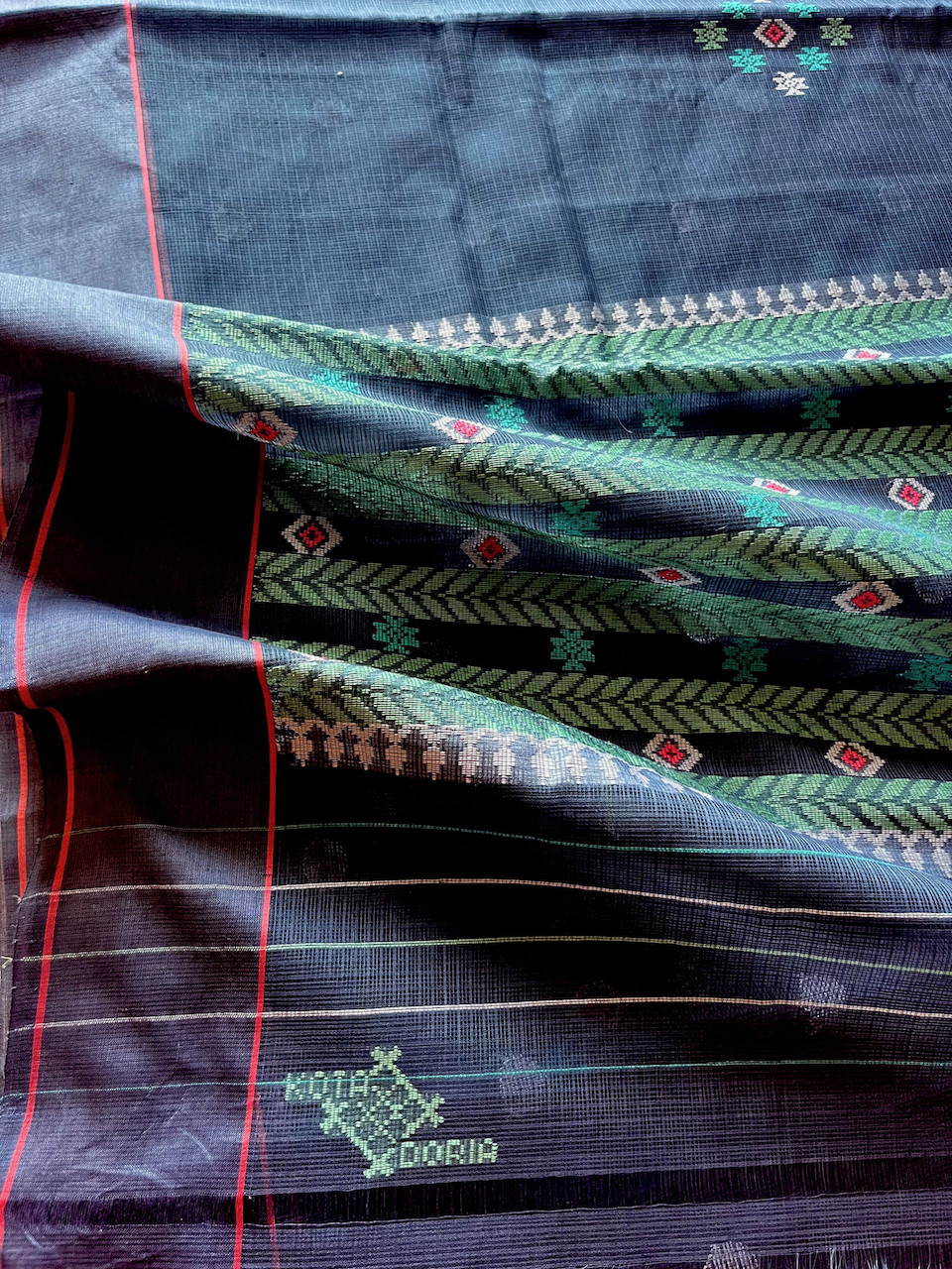 Kota Doria cotton-silk handloom saree no zari