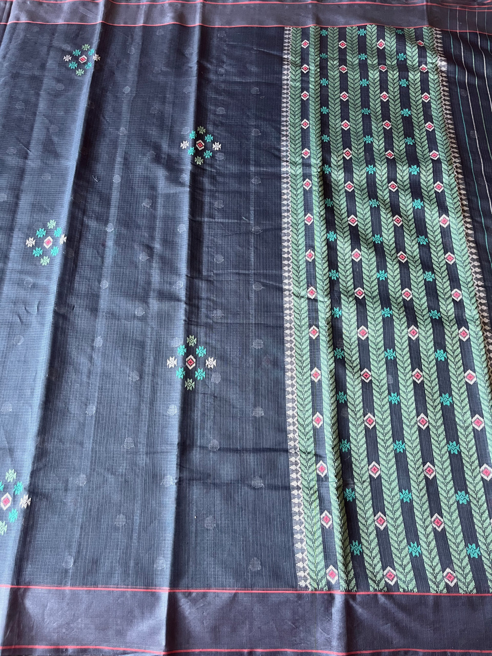 Kota Doria cotton-silk handloom saree no zari
