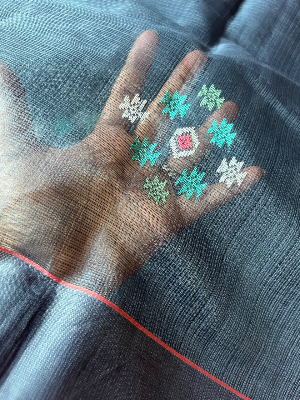 Kota Doria cotton-silk handloom saree no zari