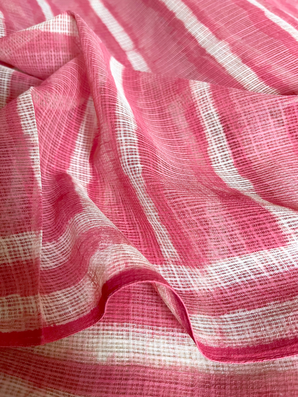 Dabu hand block printed Kota cotton saree