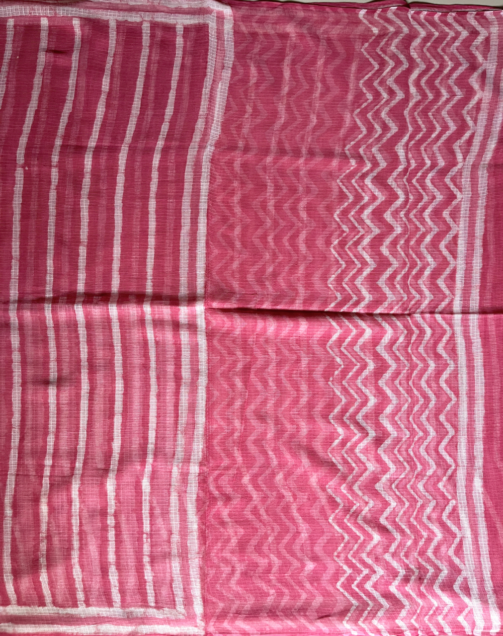 Dabu hand block printed Kota cotton saree