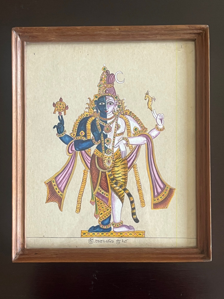 Image of Company painting - Ardha Vishnu and Shiva