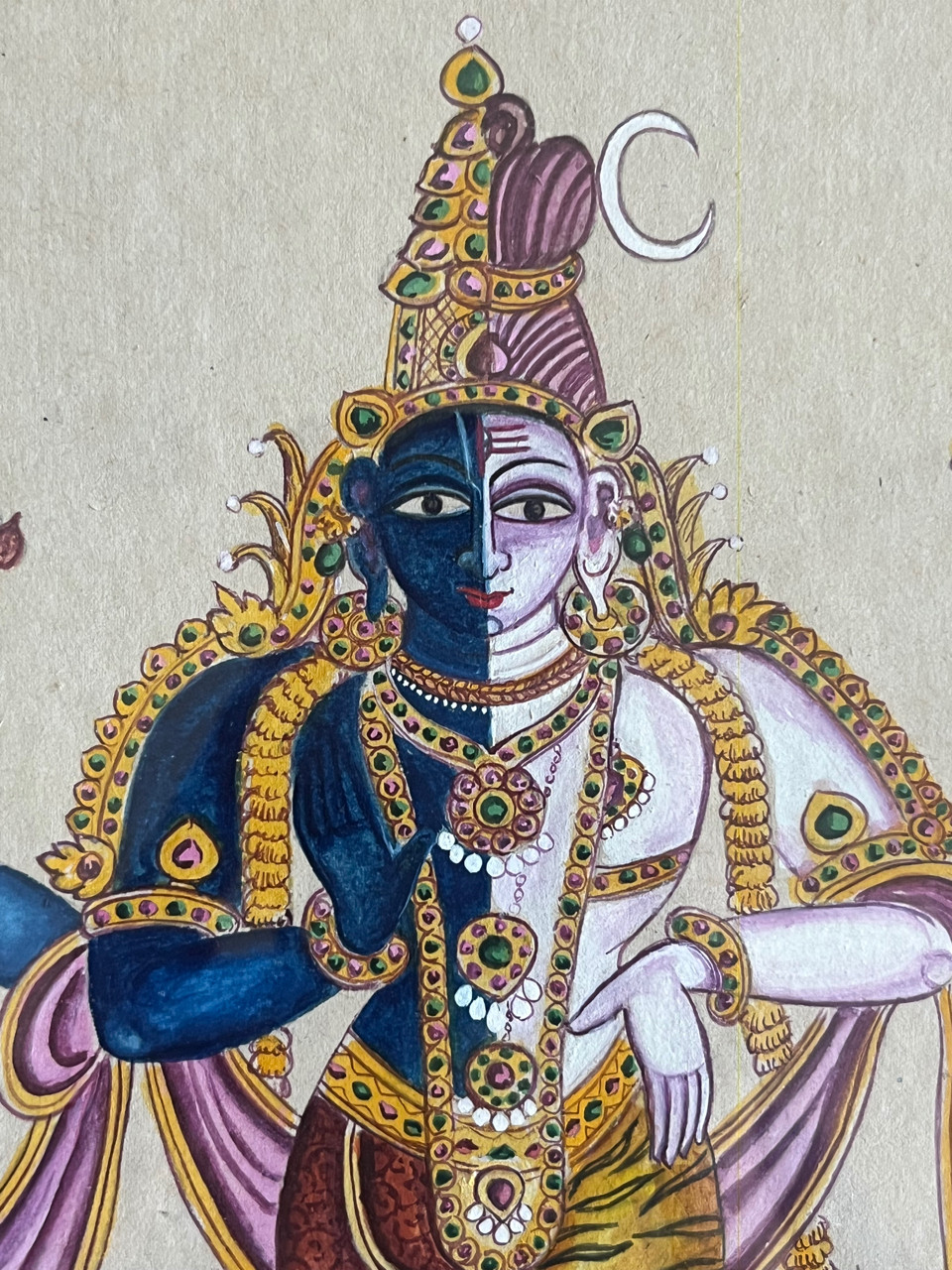 Company painting - Ardha Vishnu and Shiva