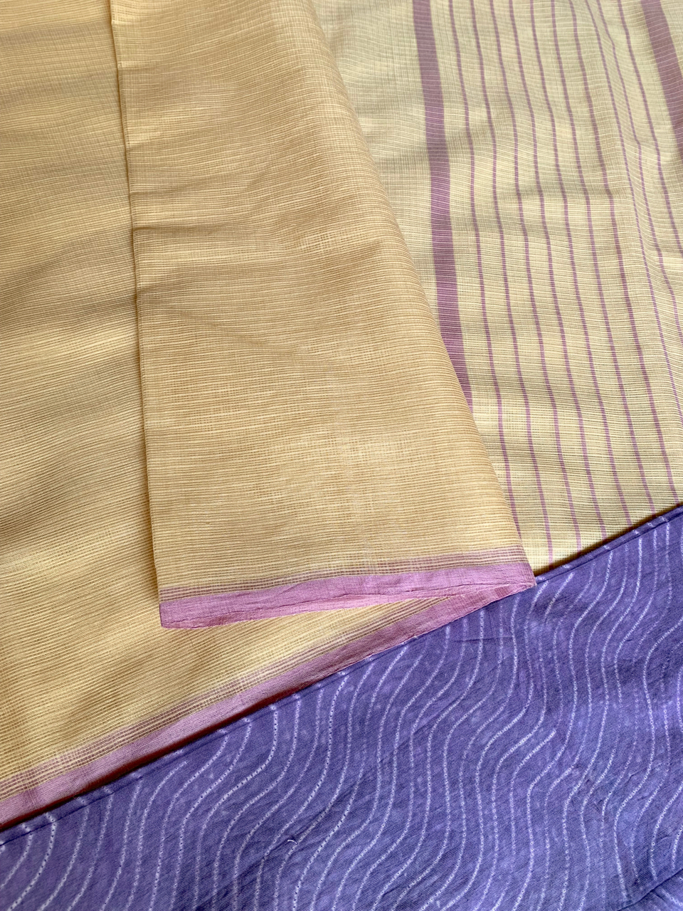 Kota Doria handloom saree with Nui Shibori blouse fabric