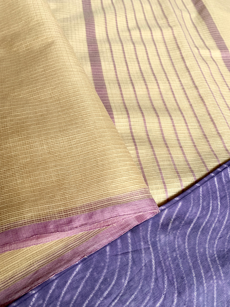 Kota Doria handloom saree with Nui Shibori blouse fabric