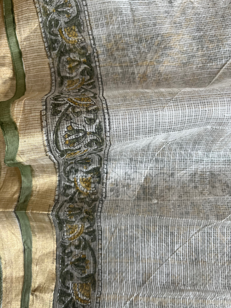 Bagru hand block printed Kota silk saree