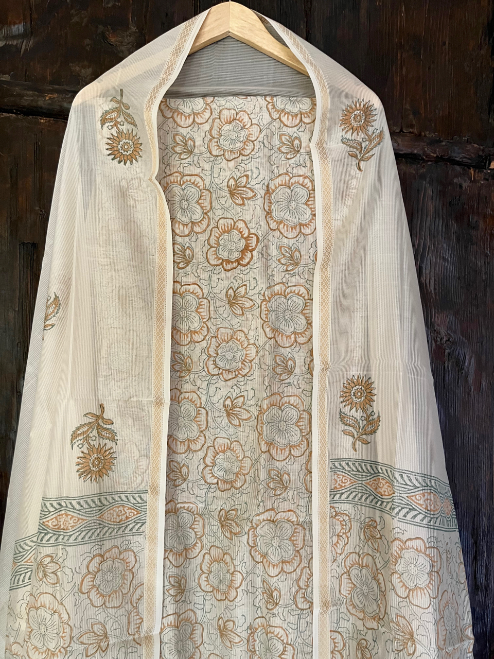 Maheshwari hand block printed set