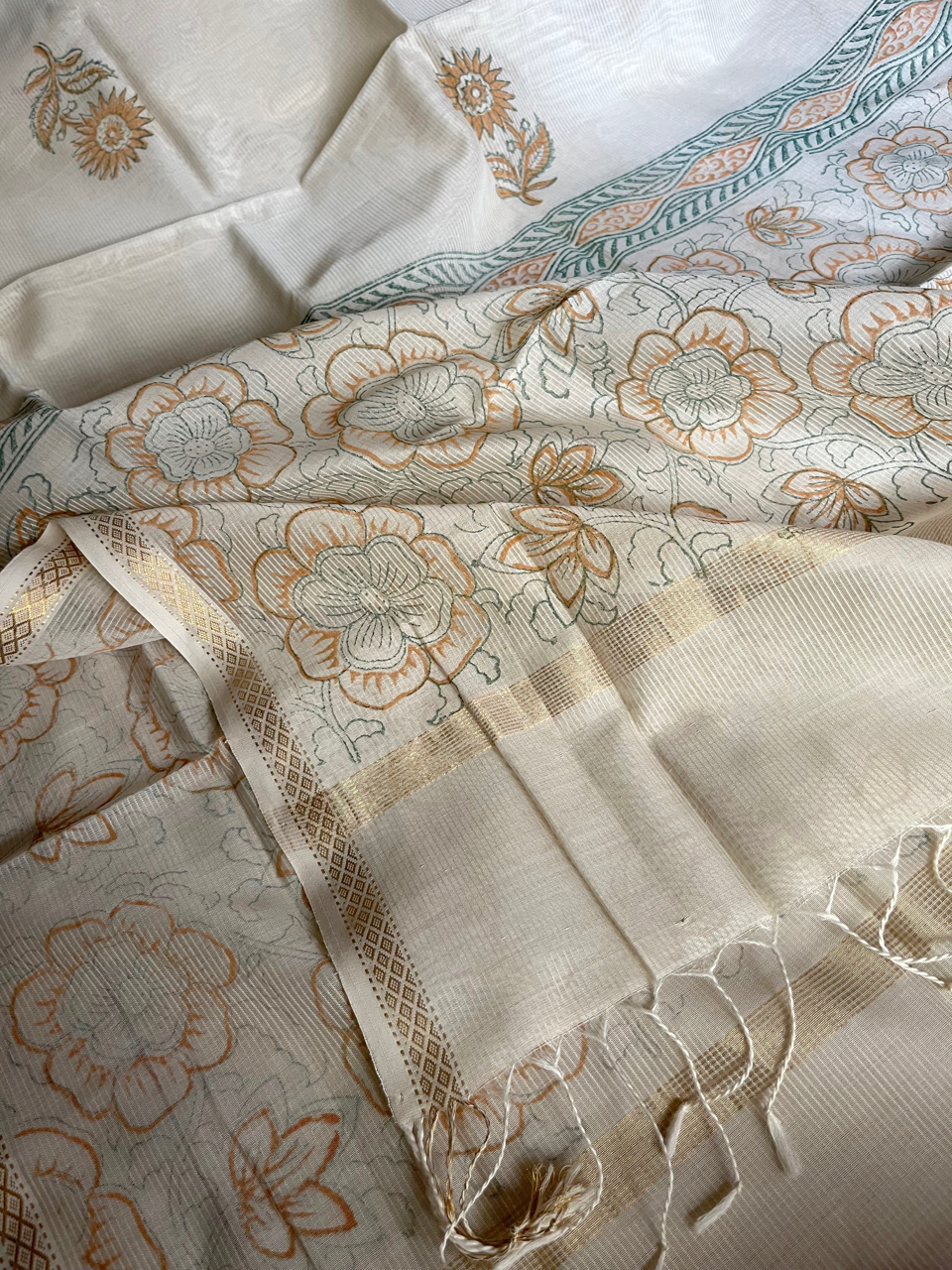 Maheshwari hand block printed set