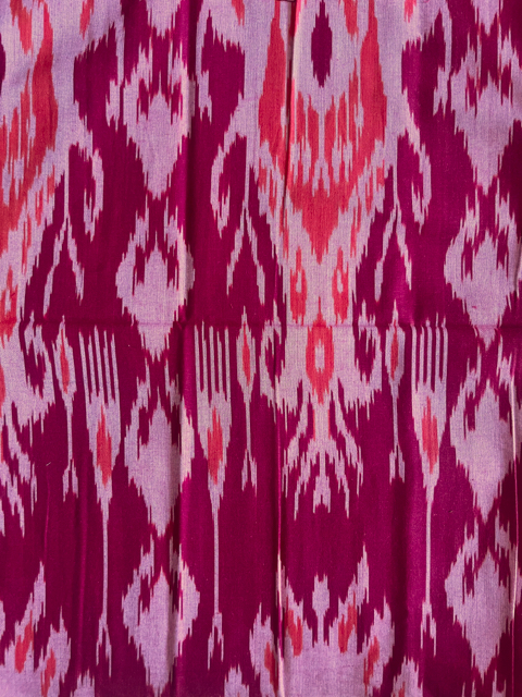 Andhra cotton handloom saree with handloom Ikat cotton blouse piece