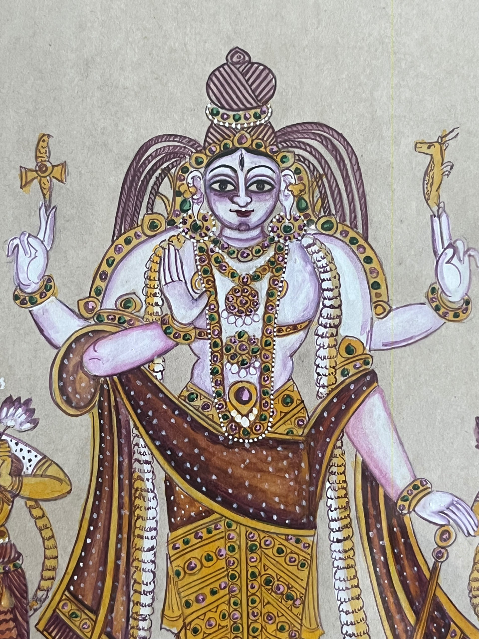 Company painting - Shiva with Ganga and Parvati