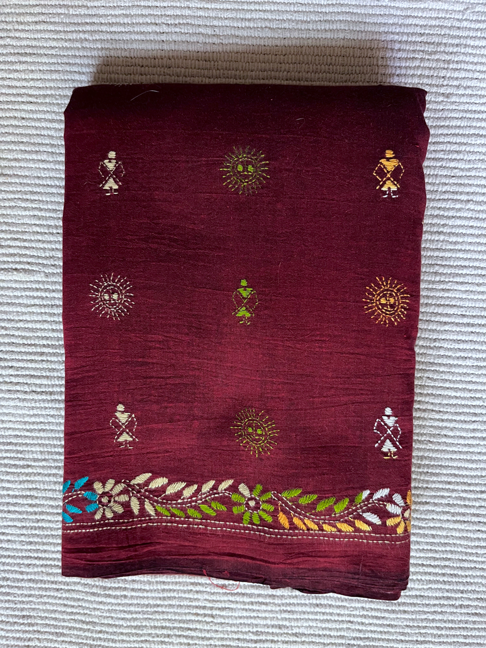 Kantha handspun cotton handloom saree