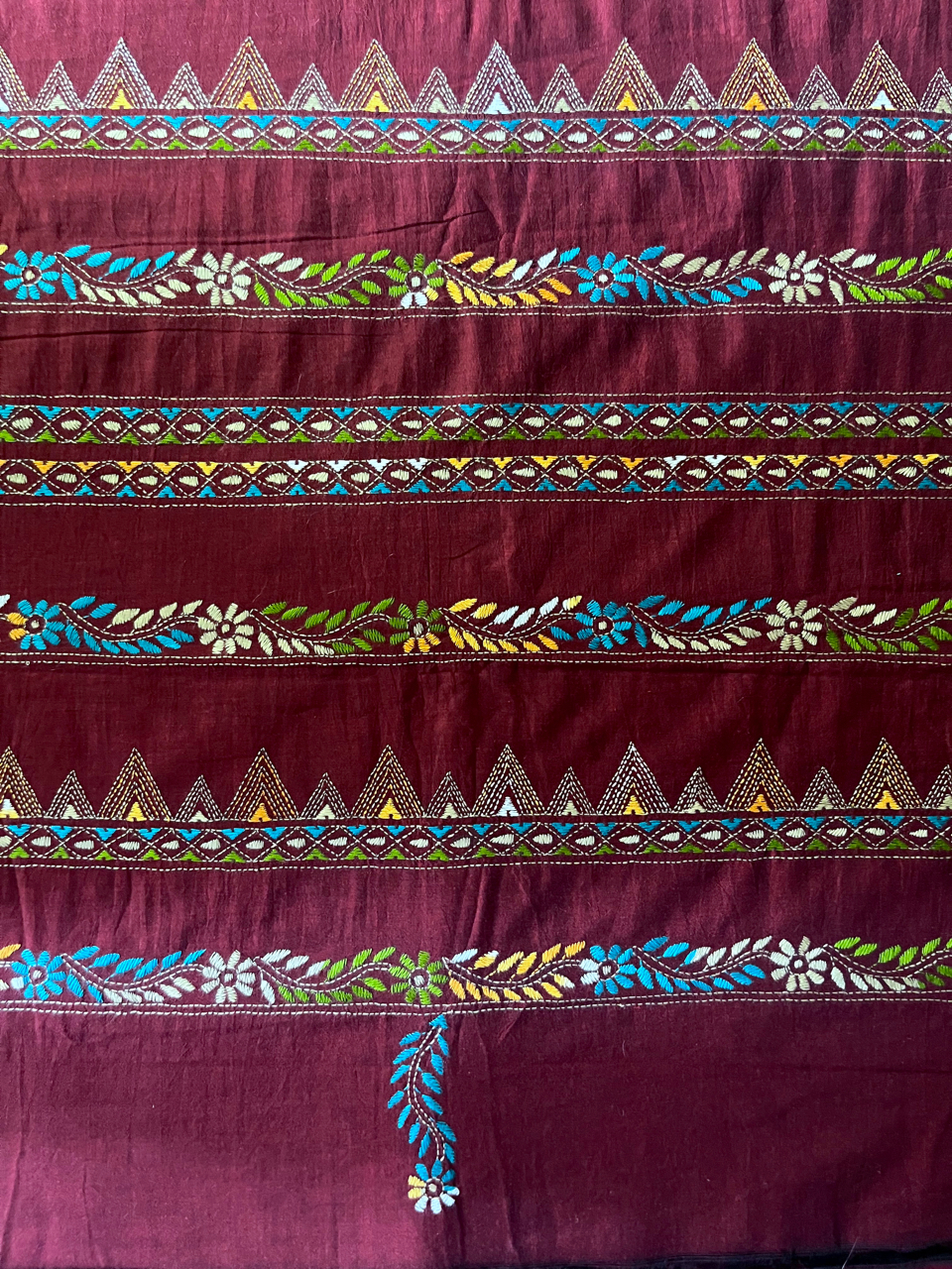 Kantha handspun cotton handloom saree