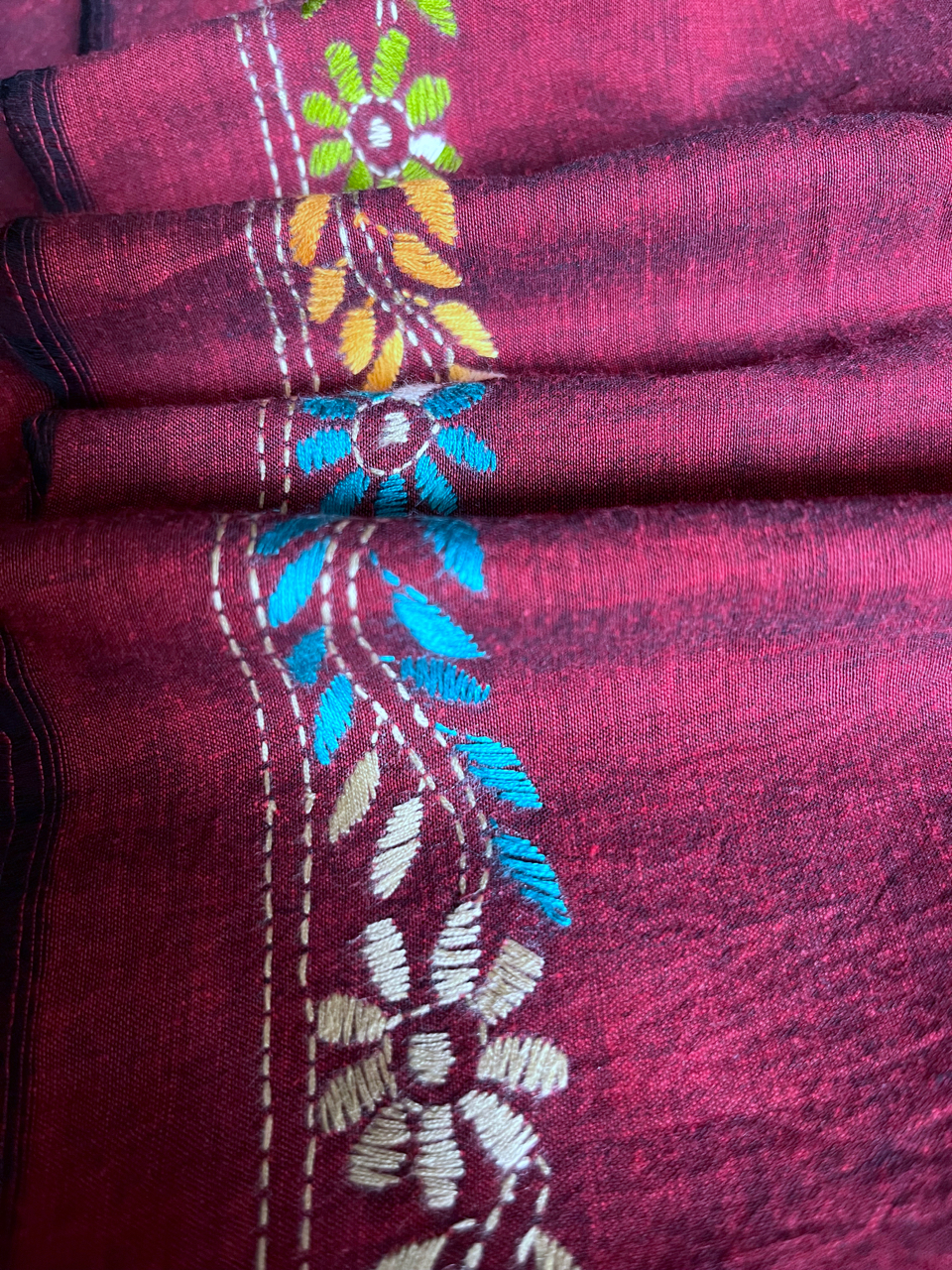 Kantha handspun cotton handloom saree