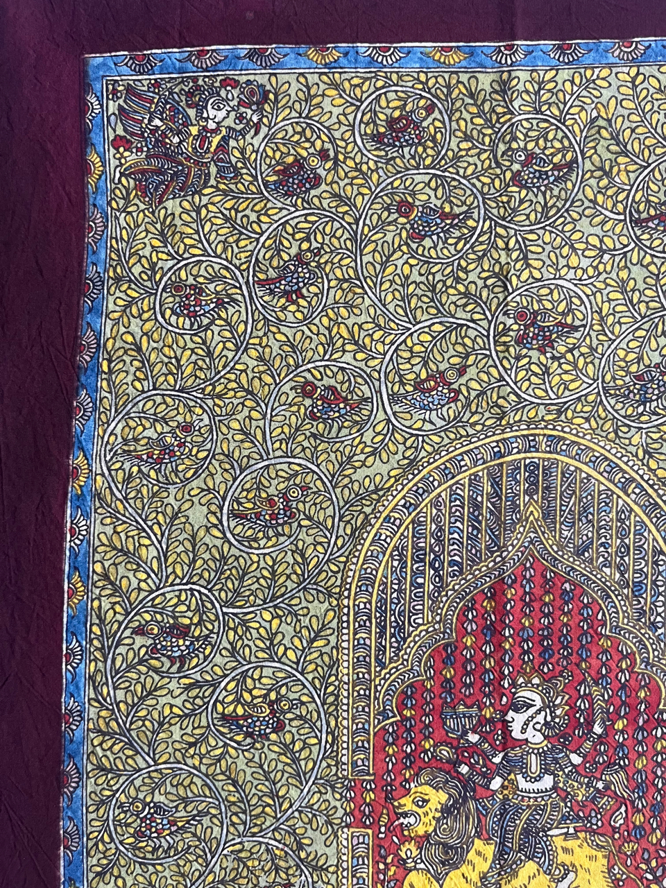 Mata-ni-Pachedi painting without frame Durga Mata