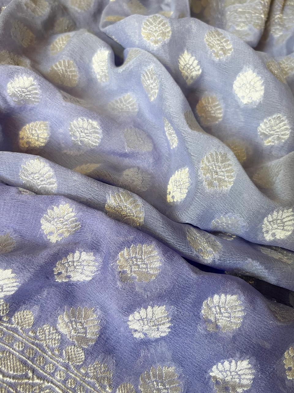 Banarasi georgette cutwork saree