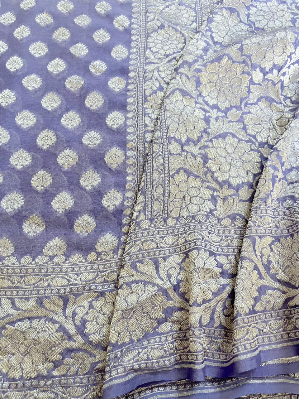 Banarasi georgette cutwork saree