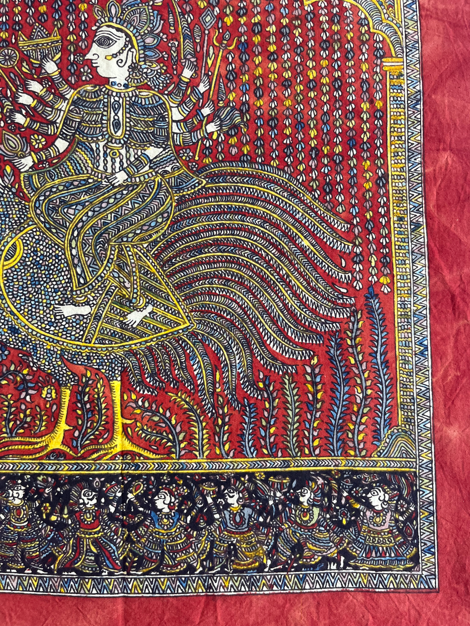 Mata-ni-Pachedi painting without frame Baochar Mata