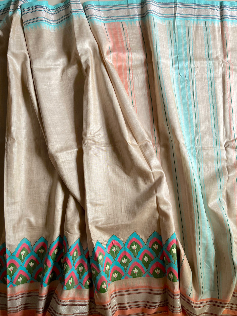 SilkLane hand painted Vidarbha saree