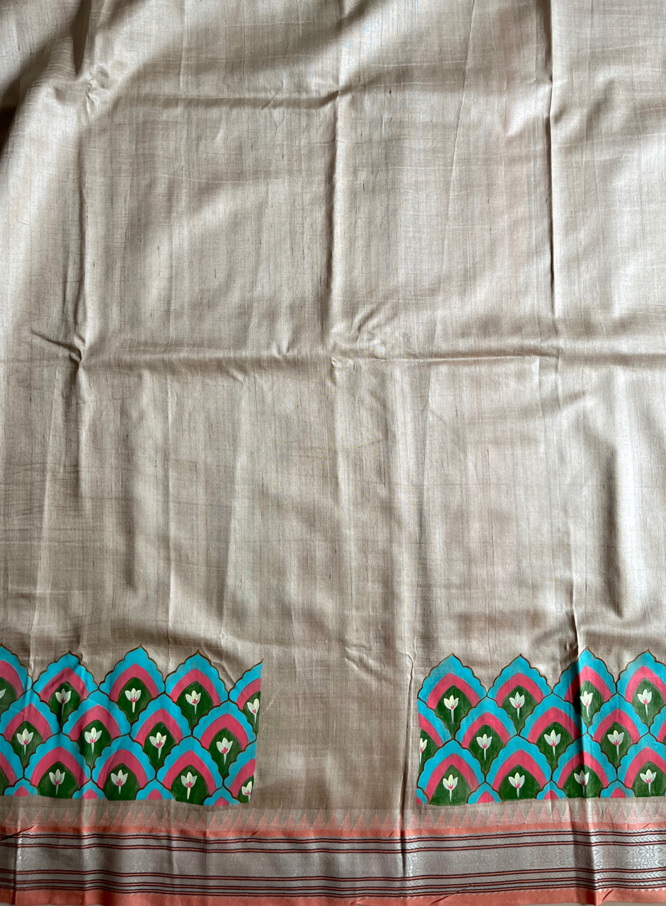 SilkLane hand painted Vidarbha saree