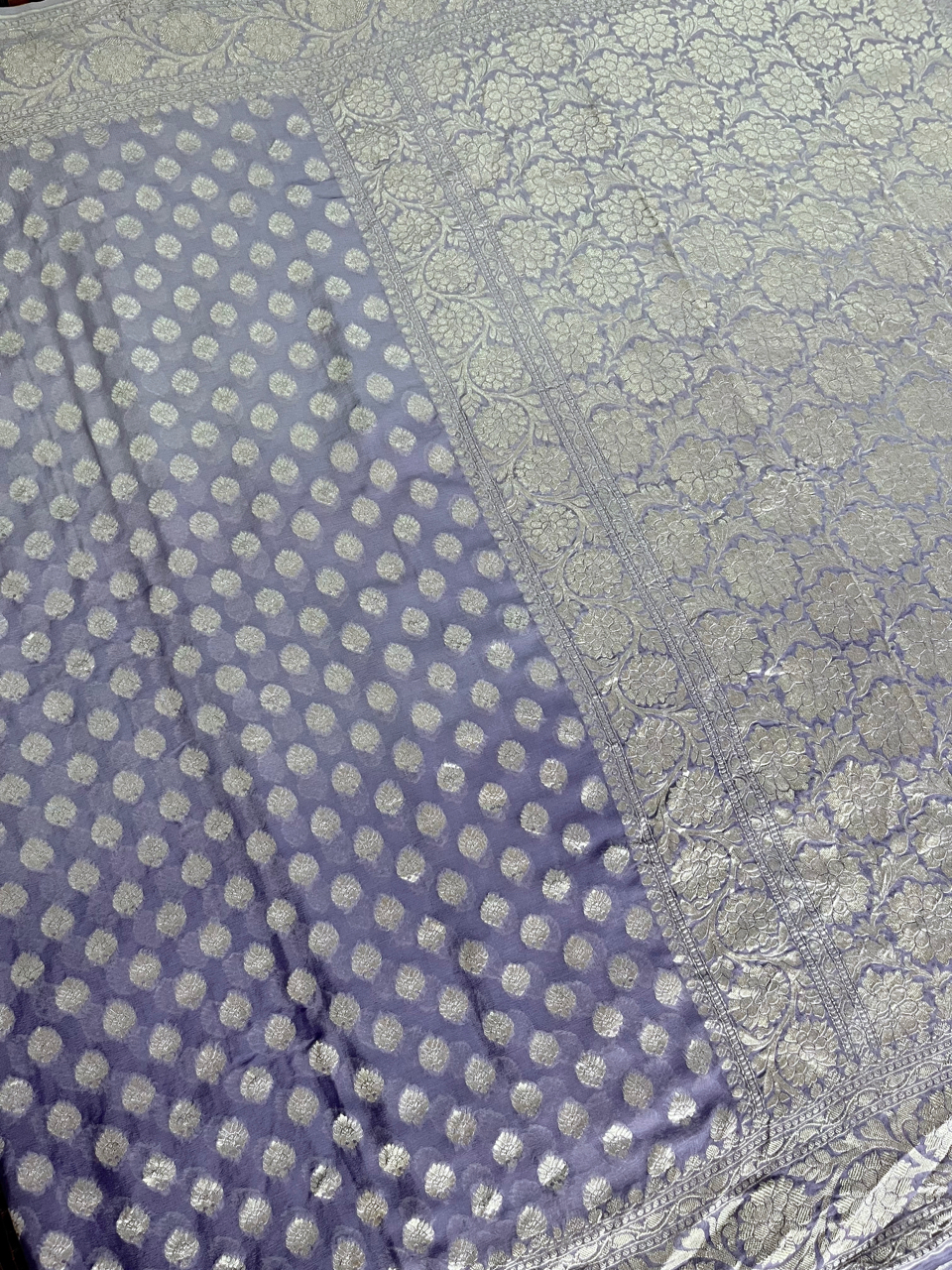 Banarasi georgette cutwork saree